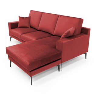 L shape online sofa red